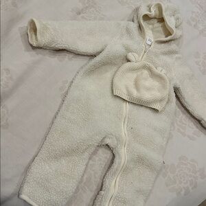 GAP Cream Baby Sherpa Onesie